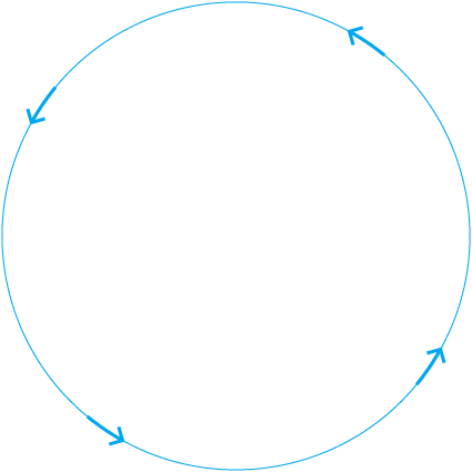 blue circle with 4 arrows