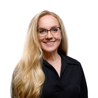 headshot of Traci Thompson, woman in black shirt